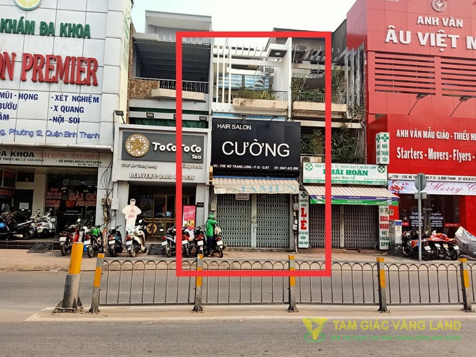 Cho thuê nhà mặt tiền đường Nơ Trang Long, Phường 12, Quận Bình Thạnh, DT 4x18m, 1 trệt 3 lầu, Giá 40 triệu/tháng